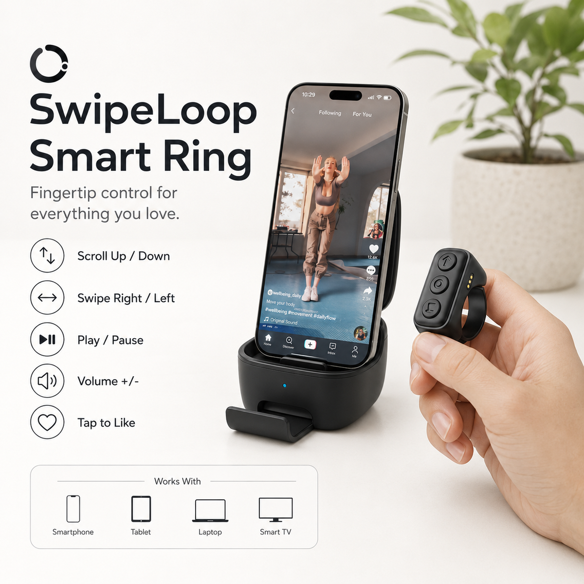 Bluetooth Scroll Loop Ring